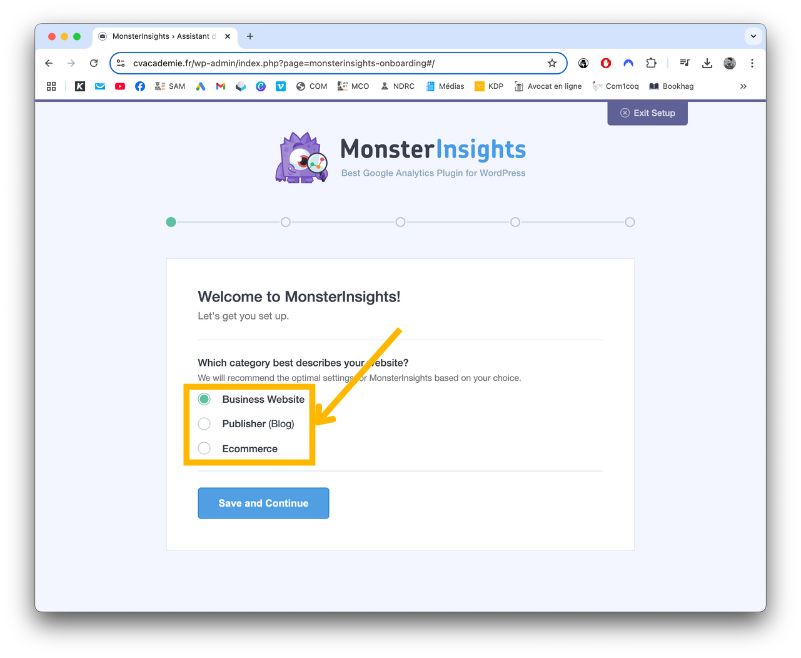 installer monster insight wordpress